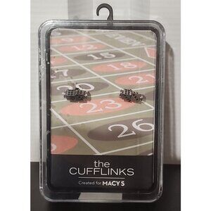 new MACYS vintage ROTATING rolling double Dice Cufflinks gambling casino metal